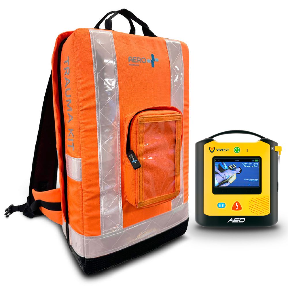 Modulator Emergency Response Backpack with ViVest PowerBeat X3 AED