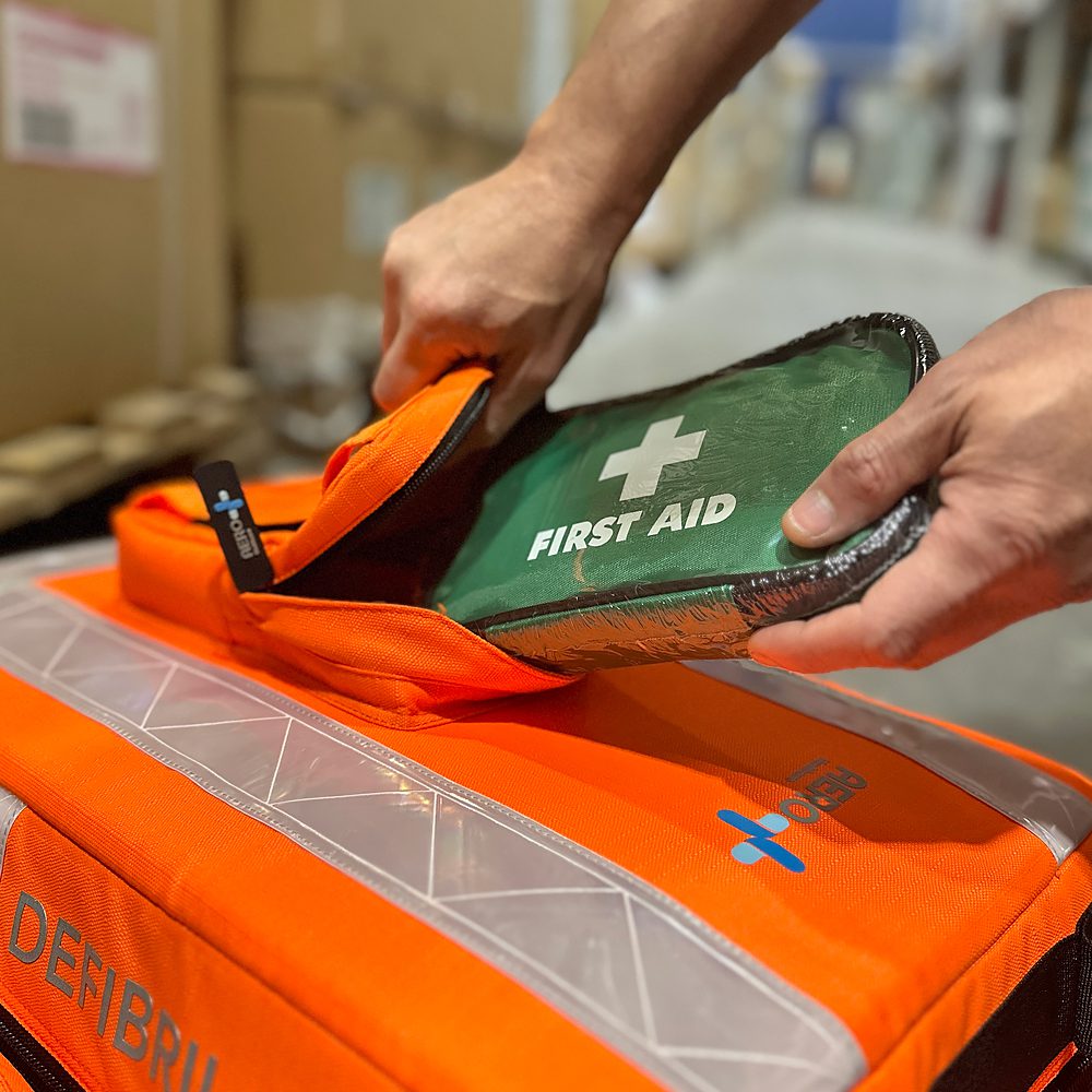 Modulator Emergency Response Backpack with ViVest PowerBeat X3 AED