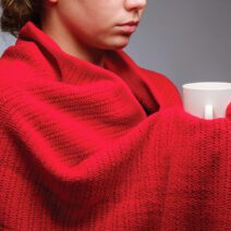 Red Cotton First Aid Emergency Blanket