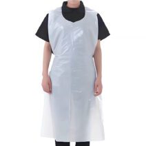 Disposable White Plastic Apron – Pack 100 (Flat Pack)
