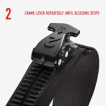 2. Crank lever repeatedly until bleeding stops