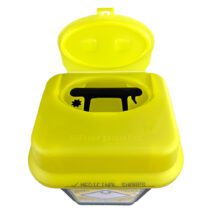 Sharps Disposal Bin with Yellow Lid – 7 Litre