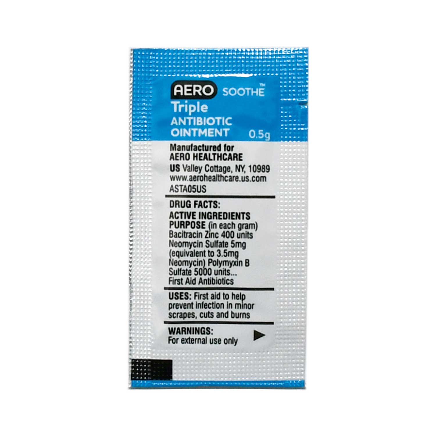 AeroSoothe™ Triple Antibiotic 0.5 gram (5pk) #SSASTA05 | Aero