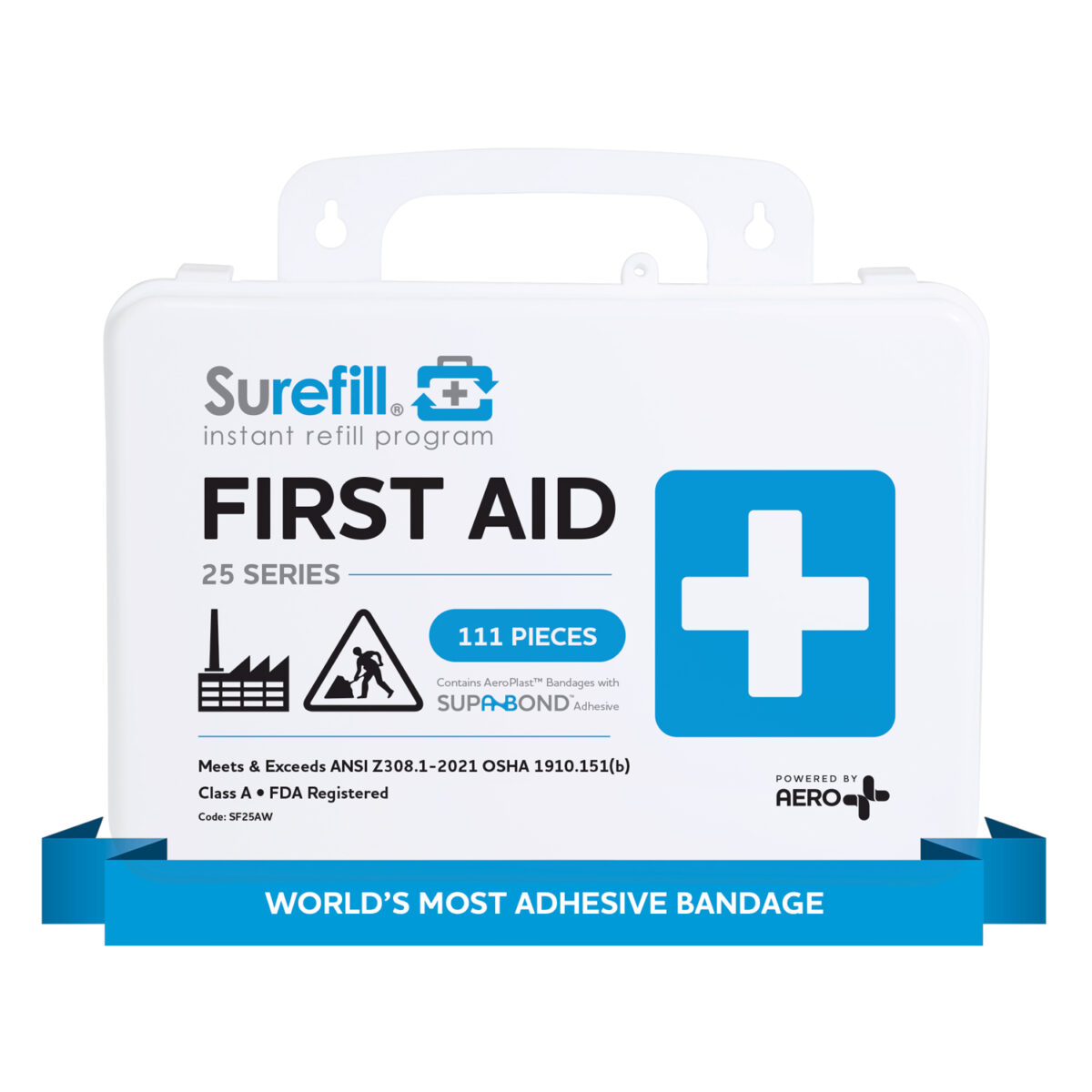 First Aid Only 90594 25 Person First Aid Kit, ANSI A, Fabric Case