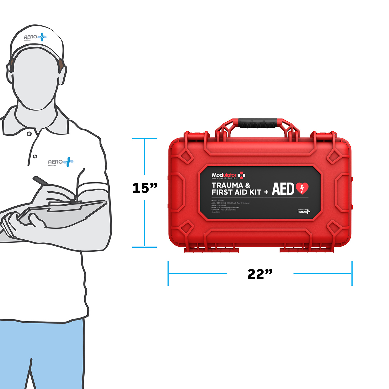 アパルトモン GOOD GRIEF! Medicine Case Modulator Trauma Kit with Heartsine 350P & Bleed Control