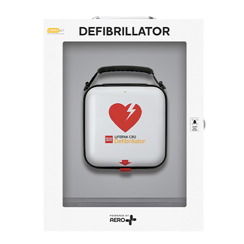 CARDIACTâ„¢ LIFEPAK CR2 Fully-automatic, USB, Eng. Handle Alarmed Cabinet<span class = "aero_product_number"> #CA-P12-CR2</span>