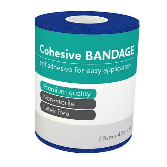 AEROBAN Cohesive Bandage 7.5cm x 4.5M Wrap/12>