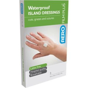 AEROFILM PLUS Waterproof Island Dressing 4 x 5cm Box/3 (GST FREE)