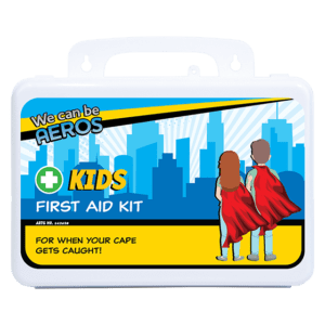 KIDS 2 Series Plastic Waterproof First Aid Kit 21cm W x 7.5cm D x 13cm H