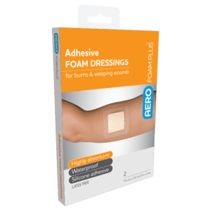 AEROFOAM PLUS Adhesive Foam Dressings 7.5 x 7.5cm Box/2