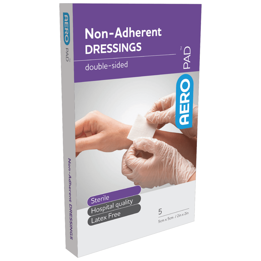 AEROPAD Non-Adherent Dressing 5 x 5cm Box/5>