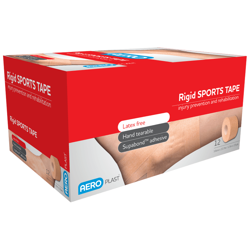 AEROPLAST Rigid Sports Tape 3.8cm x 13.7M Box/12 Aero Healthcare
