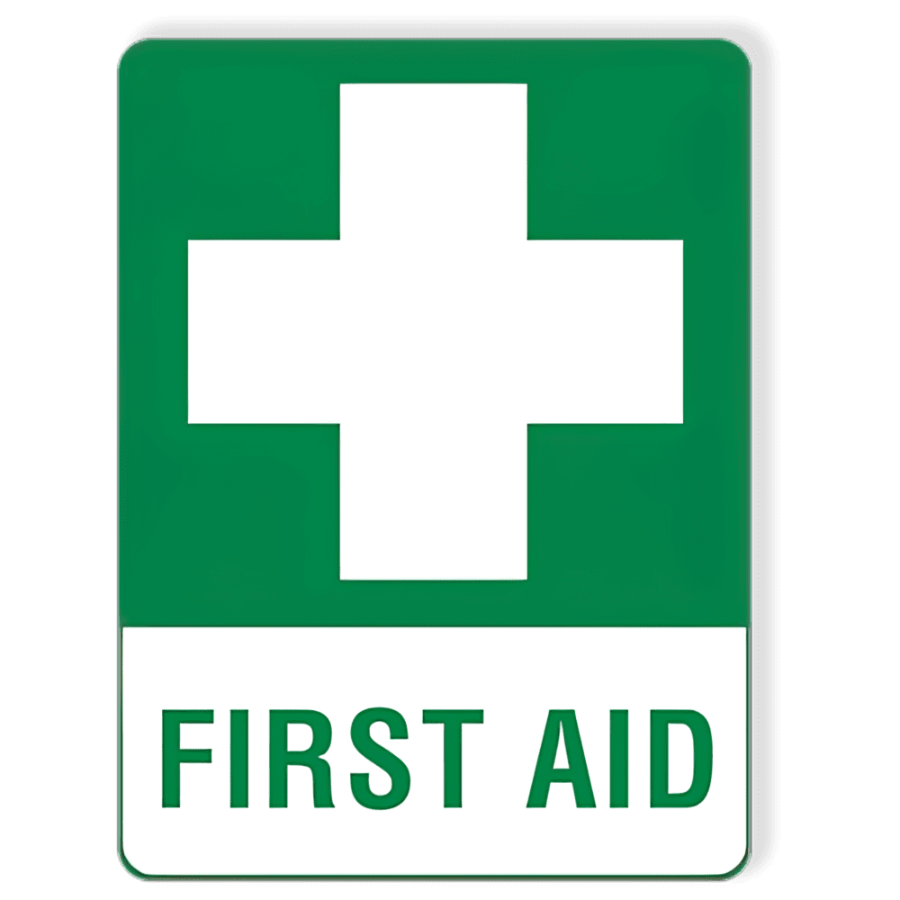 First Aid Sticker 15 x 22.5cm – Aero Healthcare