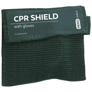 AEROSHIELD Key Ring CPR Face Shield + Gloves 
