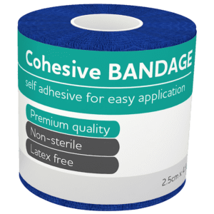 AEROBAN Cohesive Bandage 2.5cm x 4.5M Wrap/12
