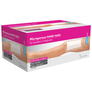 AEROTAPE White Microporous Paper Tape 5cm x 5M Box/6