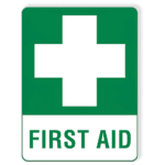 First Aid Sticker 15 x 22.5cm