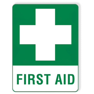 First Aid Sticker 15 x 22.5cm