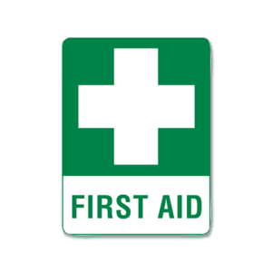 First Aid Sticker 10 x 14cm