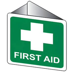 Off-Wall Poly First Aid Sign 22.5 x 22.5cm
