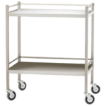 Large Stainless Steel Trolley with Rails 110 x 50 x 97cm