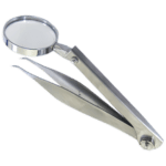 AEROINSTRUMENT Stainless Steel Magnifying Glass Forceps 11cm