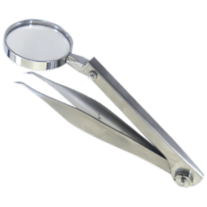 AEROINSTRUMENTS Stainless Steel Magnifying Glass Forceps 11cm