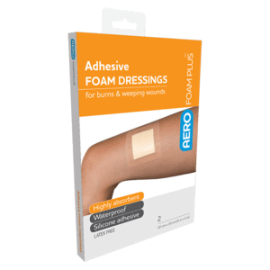 AEROFOAM PLUS Adhesive Foam Dressings 10 x 10cm Box/2