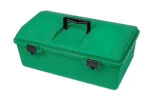 AEROCASE Green Plastic Tacklebox with 1 Liftout Tray 30 x 46.5 x 18cm