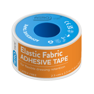 AEROTAPE Elastic Fabric Adhesive Tape 2.5cm x 2.5M Box/6