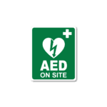 CARDIACT AED On Site Sticker 10 x 12cm