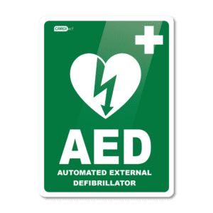CARDIACT Poly AED Sign 22.5 x 30cm