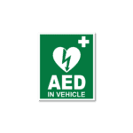 CARDIACT AED In Vehicle Window Sticker 10 x 12cm