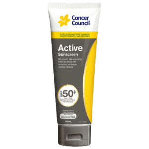 CANCER COUNCIL SPF50+ Active Sunscreen Tube 110mL (GST Free)