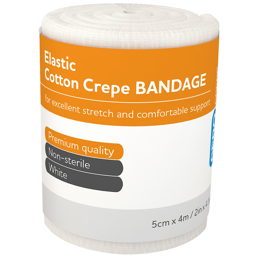 AEROCREPE Elastic Crepe Bandage 5cm x 4M Wrap/12 Aero Healthcare
