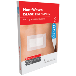 AEROFIX Non-Woven Island Dressing 9 x 15cm Box/3