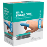 AEROSHIELD Large Nitrile Finger Cots Box/100