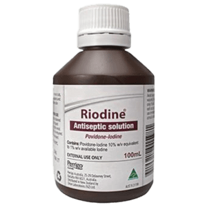 RIODINE 10% Povidone Iodine Solution Bottle 100ml