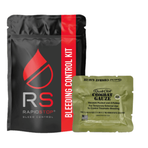 RAPIDSTOP Bleeding Control Kits – Small, Plastic Pouch – Combat Gauze