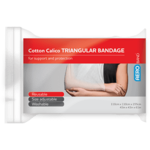 AEROBAND Cotton Calico Triangular Bandage 110 x 110 x 155cm Bag/10