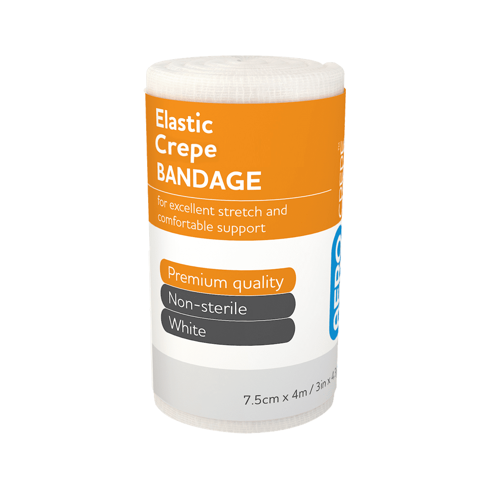 AEROCREPE Elastic Crepe Bandage 7.5cm x 4M Wrap/12 | Aero Healthcare