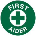 First Aider Sticker 5 x 5cm Sheet/5