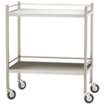 Large Stainless Steel Trolley with Rails 110 x 50 x 97cm