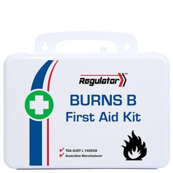 REGULATOR Burns B First Aid Kit 21x 7.5 x 13cm - Customers also search for: First Aid Works FAWT2UMBM T2 Burn Module,BKLS1 BURN KIT COMPLETE MEDIUM INDUSTRIAL - SOFT PACK