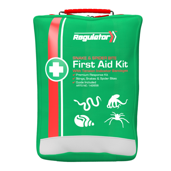 REGULATOR Premium Snake & Spider Bite Kit 19.5 x 13 x 9cm - Customers also search for: FastAid FANCS30,First Aid Works FAWTSSB Snake & Spider Bite First Aid Kit,Livingstone FAKCONSNAKENK Livingstone Snake Bite First Aid Kit with Structural Aluminium Malleable Splint,Complete Set In Nylon Pouch,SURVIVAL SNAKE SURVIVAL Snake Bite KIT,Trafalgar 880767 Deluxe Snake Bite & Insect Stings First Aid Kit,Trafalgar 871141 Snake Bite Pack First Aid Kit,FANCS30 Snake & Spider Bite First Aid Kit,Soft Pack,A50587 Deluxe Snake Bite & Insect Stings First Aid Kit,1SR-MSBC F.A.KIT: COMPLETE SNAKE & SPIDER BITE,F32-SSMB F.A.KIT: COMPLETE SNAKE,SPIDER MARINE BITES KIT in HARD CASE,MP5-SSMB F.A.KIT: COMPLETE SNAKE,SPIDER MARINE BITES KIT in SOFT ZIPPERED CASE,MP5-VBM-D F.A.KIT: COMPLETE DELUXE VENOMOUS BITES KIT in SOFT ZIPPERED CASE,SWM-VP F.A.KIT: MODULE SAFE WORK AUSTRALIA VENOMOUS BITES (VP),640500 Snake Bite First Aid Kit,20610119 Brenniston Snake Bite Comprehensive First Aid Kit,871141 Snake Bite Pack First Aid Kit