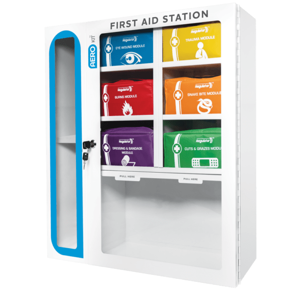 AEROKIT First Aid Station with 6 Modules 69cm x 62.5cm x 15.5cm