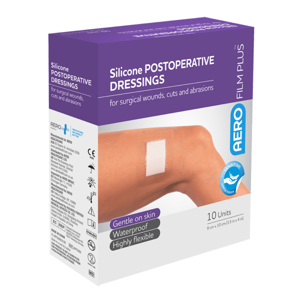 AEROFILM PLUS Sensitive Silicone Postoperative Dressing 9 x 10cm Box/10 - Customers also search for: Essity 76464-00 L/Med T Skn Sens 5x7.2cm 5Pk,Essity 76178-00 L/Med TPlus S/Sens Ster5cmX7.2cmBx5