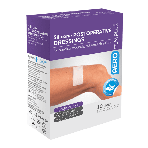 AEROFILM PLUS Sensitive Silicone Postoperative Dressing 9 x 15cm Box/10 - Customers also search for: Essity 76464-00 L/Med T Skn Sens 5x7.2cm 5Pk,Essity 76178-00 L/Med TPlus S/Sens Ster5cmX7.2cmBx5