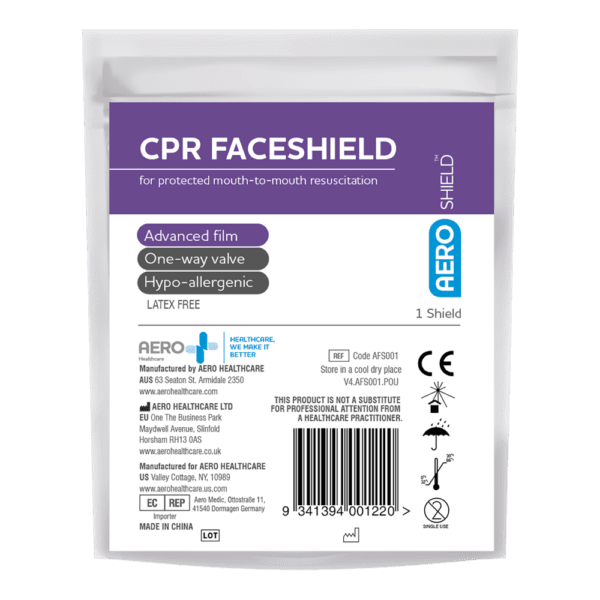 AEROSHIELD Disposable Face Shield with one-way valve - Customers also search for: SURVIVAL RESUS Resuscitation shield,disposable,R1 R1,Resuscitation Face Shield,Disposable,With Valve,1pk,R1-BULK R1-BULK,50pk,A18715 First Aiders Choice Disposable Resus/CPR Shield,37475 Resus-Aid Shield (Disposable),AFS001 Disposable Rescusitation Mask,8883537 Resuscitation Face Shield without valve,8883536 Resuscitation Face Shield with valve,10120241 S+M Resuscitation Mask,PP730 Resuscitation Face Shield Disposable,11301110 Resuscitation Face Shield Disposable