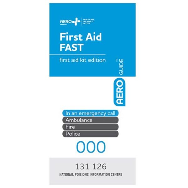 AEROGUIDE First Aid Leaflet - Customers also search for: First Aid Kits Australia FABOOK Emergency First Aid Manual 21st Edition